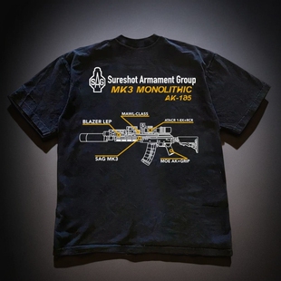 【泡面战术】SAG AK泽宁特战术T恤夏季战术短袖军事风硬汉短袖