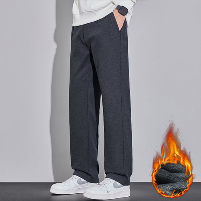 直筒冬季御寒男生窄版休闲长裤潮
