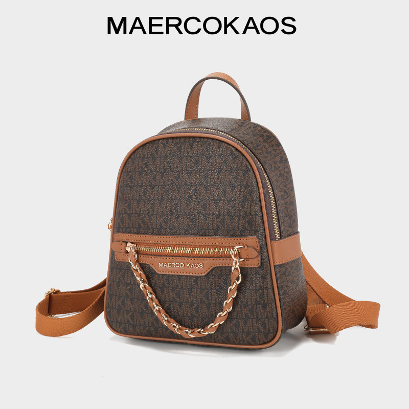 MAERCOKAOS新款双肩包大容量女包出勤包高级时尚百搭链条休闲背包