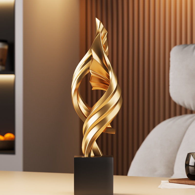 轻奢高档办公室装饰摆饰风生水起酒柜电视柜客厅家居饰品高端大气