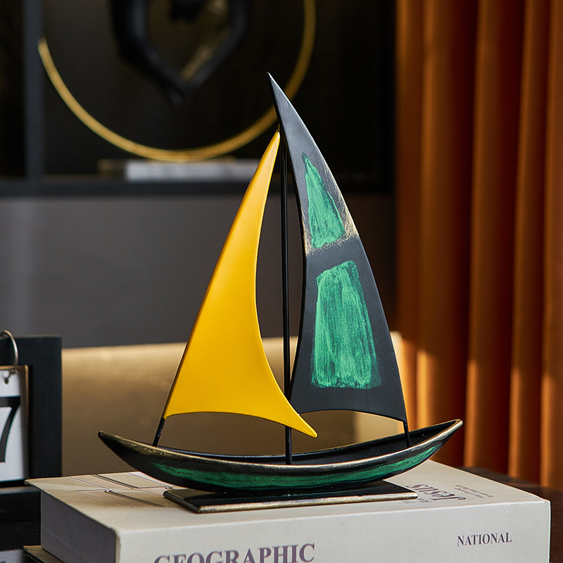 覆古一帆风顺帆船酒柜摆件轻奢高档客厅玄关电视柜办公室桌装饰品,家居饰品,装饰摆件,淘宝优惠券,粉丝福利购,淘宝优惠卷