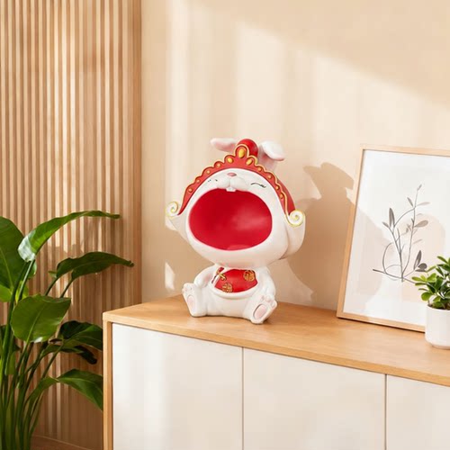 卡通兔子钥匙收纳盒白色可爱