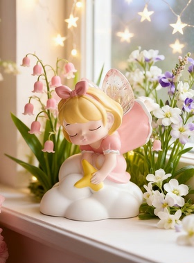 可爱天使小女孩桌面摆件