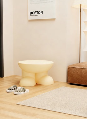 现代简约奶黄圆形装饰摆件