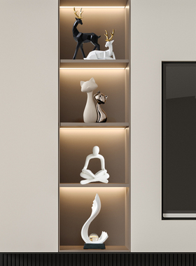 现代简约酒柜摆件创意家用客厅酒柜电视柜装饰品高级感摆设艺术品