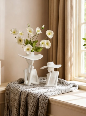 创意人物造型花瓶家居摆件