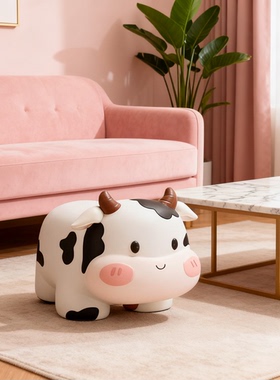 可爱卡通奶牛儿童坐骑拉杆箱