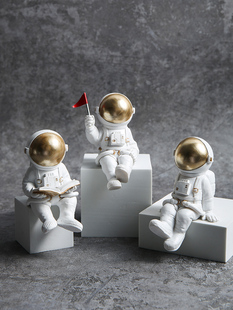 北欧创意宇航员摆件客厅电视柜酒柜书架装饰品男生房间床头柜布置