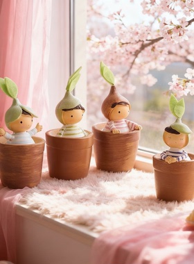 可爱纸杯蛋糕人偶桌面收纳摆件