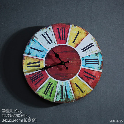 创意复古工业风挂钟餐厅酒吧墙壁墙面装饰品房间客厅墙上挂件墙饰