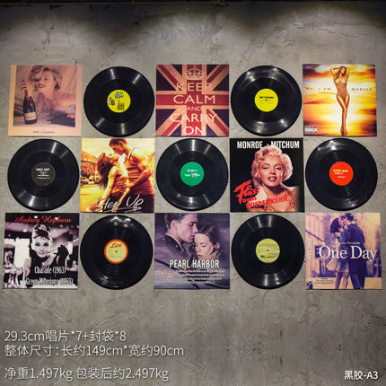 创意复古唱片工业风墙上餐厅酒吧墙壁墙面装饰品咖啡店背景墙挂件