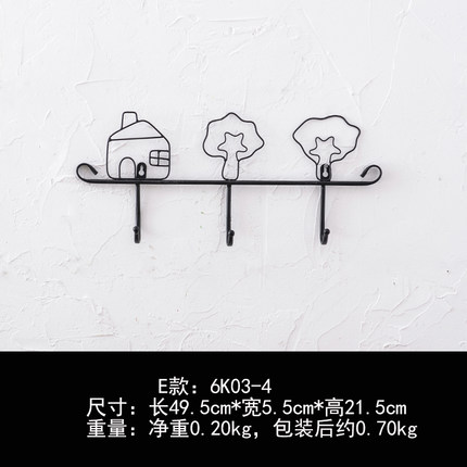 美式复古铁艺挂钩创意房间门口墙面衣帽钩壁挂个性装饰品玄关墙饰