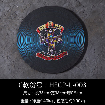 个性KTV墙饰装饰品创意酒吧咖啡厅黑胶唱片木板壁挂墙面复古挂件