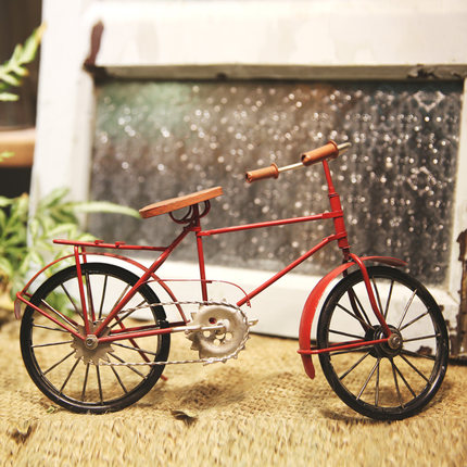 创意复古仿真自行车模型装饰品摆件房间客厅书柜桌面工艺品小摆设