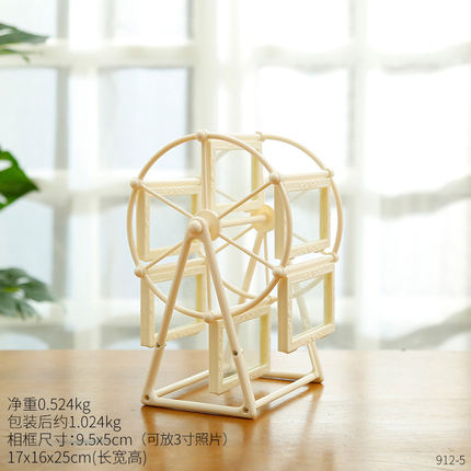 创意欧式摩天轮相框桌面装饰品摆件家居客厅房间卧室电视柜小摆设