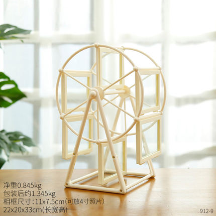 创意欧式摩天轮相框桌面装饰品摆件家居客厅房间卧室电视柜小摆设