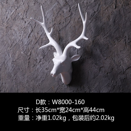 欧式复古鹿头墙面树脂壁挂创意家居玄关挂饰咖啡厅背景墙饰装饰品