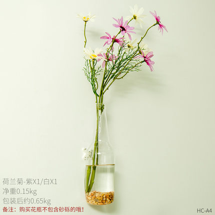 创意个性墙上水培插花花瓶壁挂玻璃透明干花小清新墙壁装饰品挂件