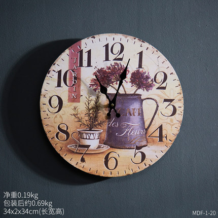 创意复古工业风挂钟餐厅酒吧墙壁墙面装饰品房间客厅墙上挂件墙饰