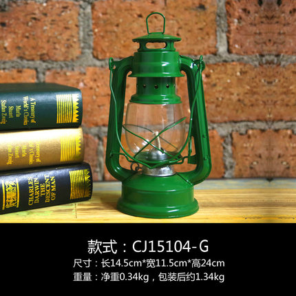 美式复古LED煤油灯摆件创意家居软装饰品酒吧咖啡厅摆设橱窗道具