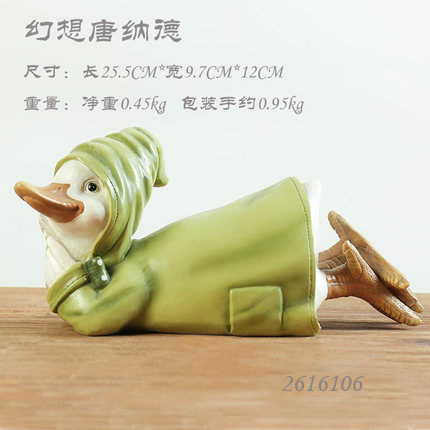 创意欧式鸭子装饰品摆件家居客厅儿童房间卧室电视柜工艺品小摆设