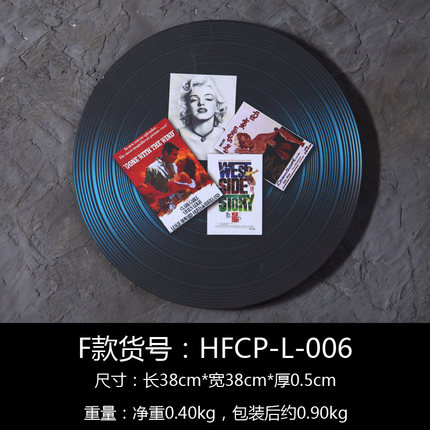 客厅墙面软装饰品复古黑胶唱片木板画壁挂创意酒吧墙挂墙饰小挂件