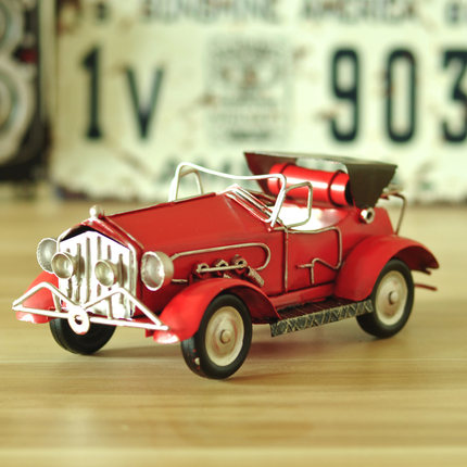 创意复古美式老爷车汽车模型酒柜装饰品摆件家居客厅柜房间小摆设