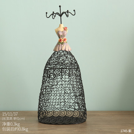 创意韩式公主饰品架装饰品摆件家居女生房间梳妆台柜台服装店摆设
