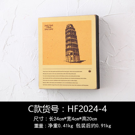 美式复古创意咖啡厅奶茶店墙面沙发背景墙木板画壁饰墙挂立体壁挂