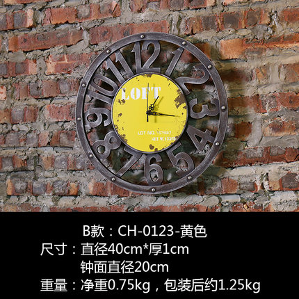 创意复古挂钟客厅办公室墙上壁饰时尚简约时钟卧室客餐厅墙壁挂饰