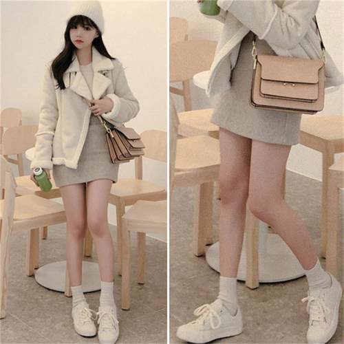 秋冬季ins超火a字裙港味