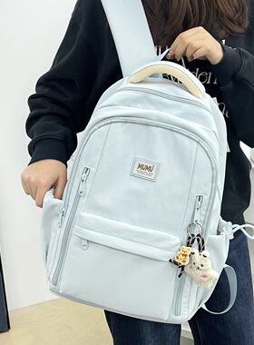 2026新款时尚潮流百搭初高高中生大容量轻便旅行双肩书包沐沐7652