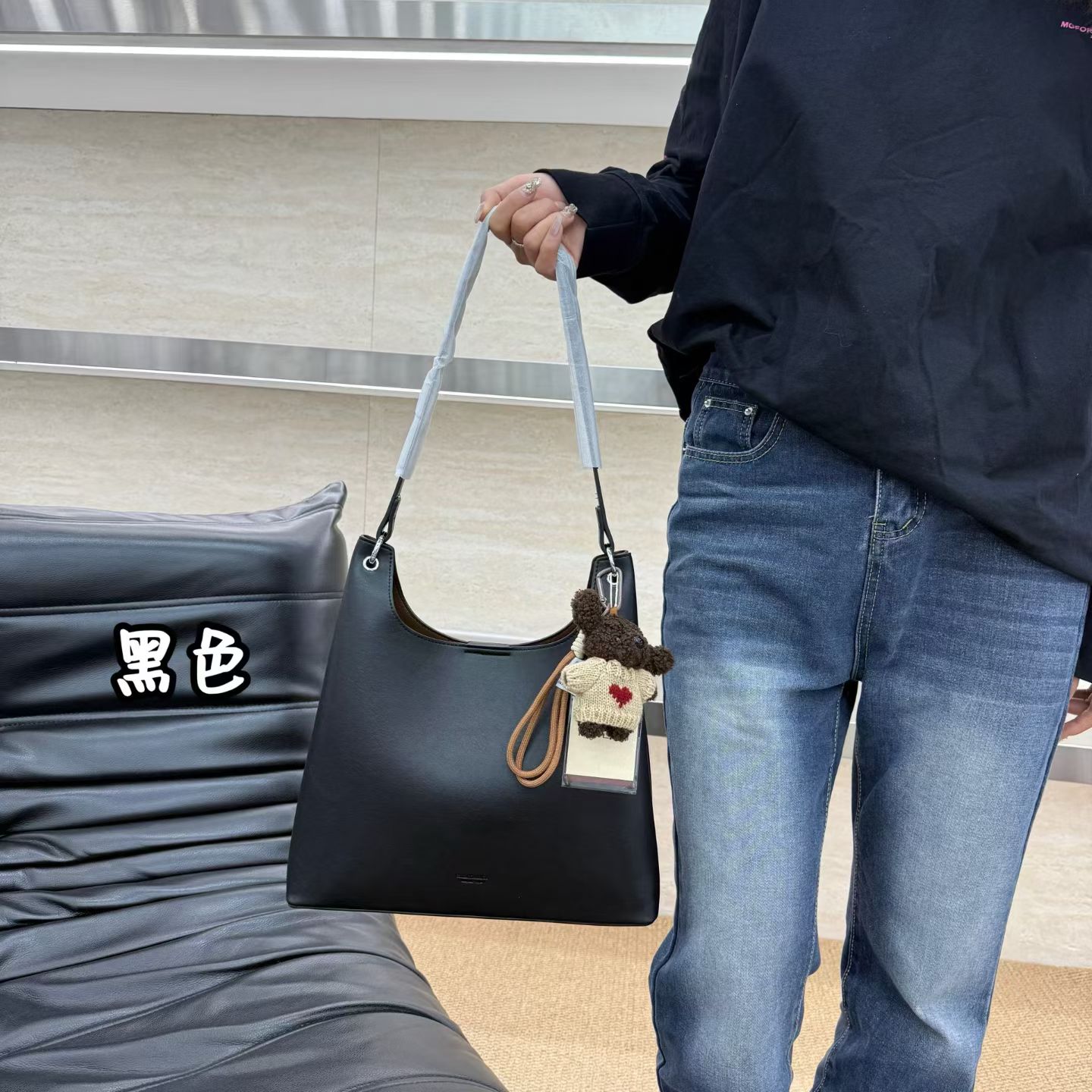 2025新款韩版时尚软皮手提质感百搭单肩斜跨托特包美乐提89006