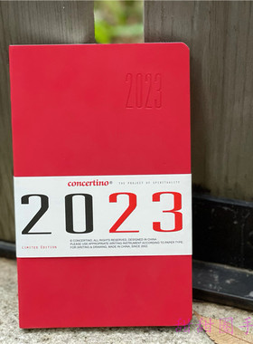 包邮2023CONCERTINO小协奏曲两页一周日程本绑绳A5笔记手帐本