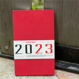 包邮2023CONCERTINO小协奏曲两页一周日程本绑绳A5笔记手帐本