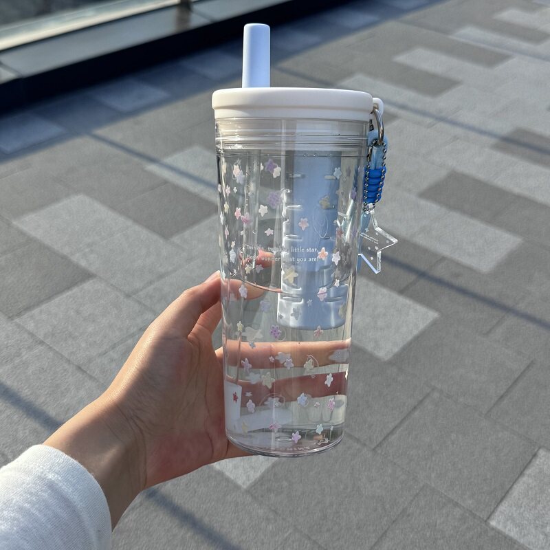 满天星高颜值大容量便携吸管杯