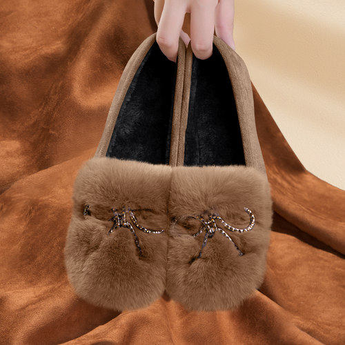 超软时尚毛毛鞋女冬季加厚