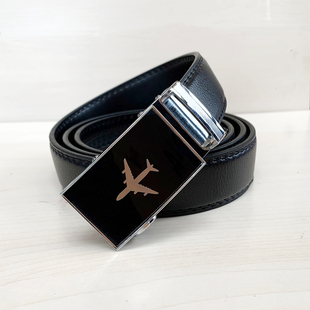 正品民航飞行员空少空勤皮带商务通航公司机长专用真皮自动扣腰带