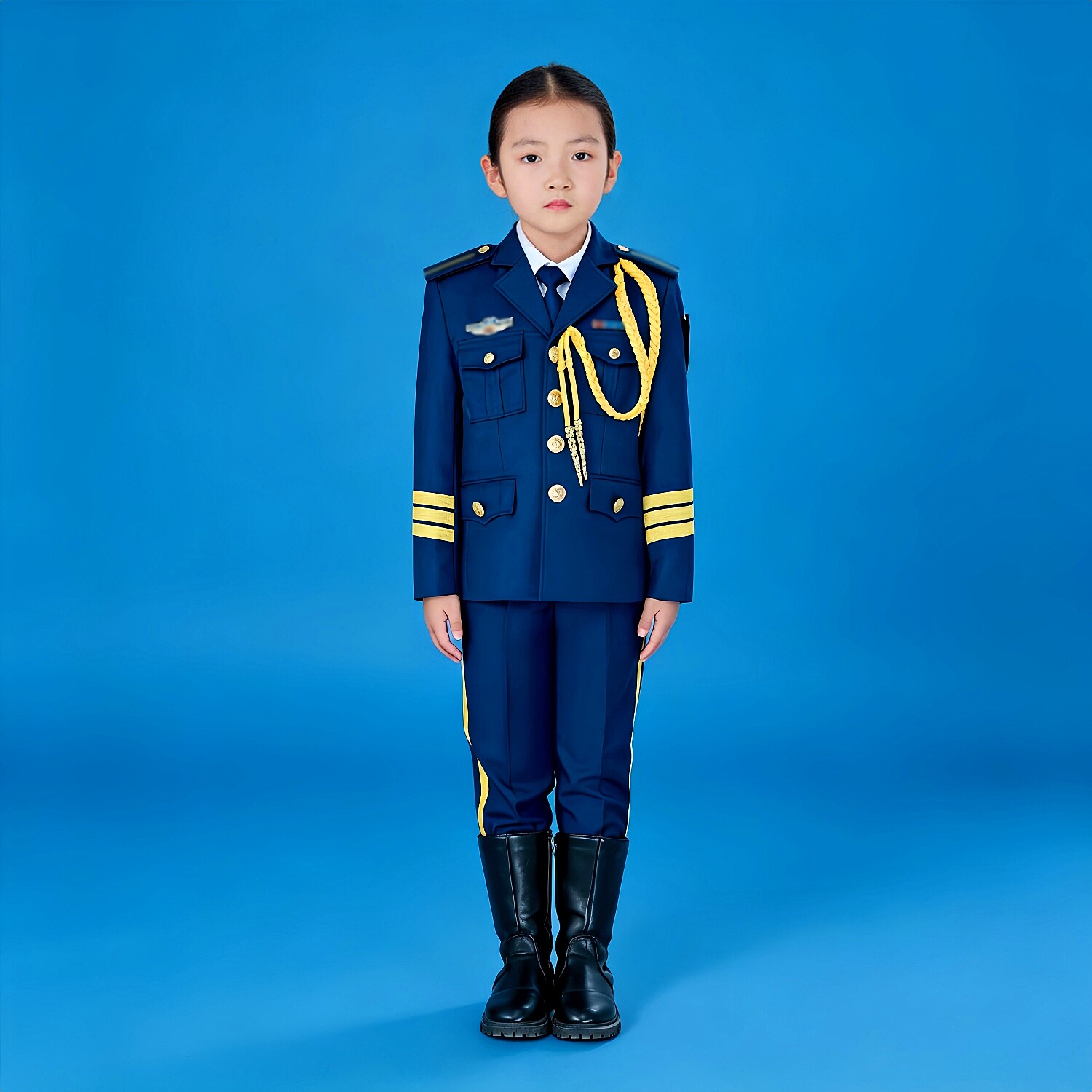 儿童升旗手制服影楼摄影服装校园国旗班仪仗队礼服鼓乐队演出服