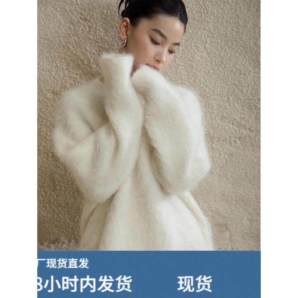 法式软糯水貂绒套头毛衣女秋冬高级感宽松慵懒针织衫外穿加厚上衣,女士内衣/男士内衣/家居服,睡衣上装,淘宝优惠券,粉丝福利购,淘宝优惠卷