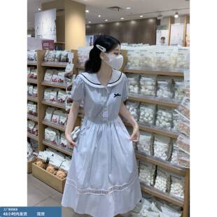 少女大童学院风甜美连衣裙2025夏装新款初高中学生小清新中长裙