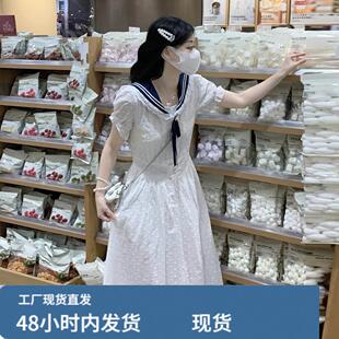少女学院风日系海军领JK连衣裙2025夏装新款初高中学生纯棉公主裙