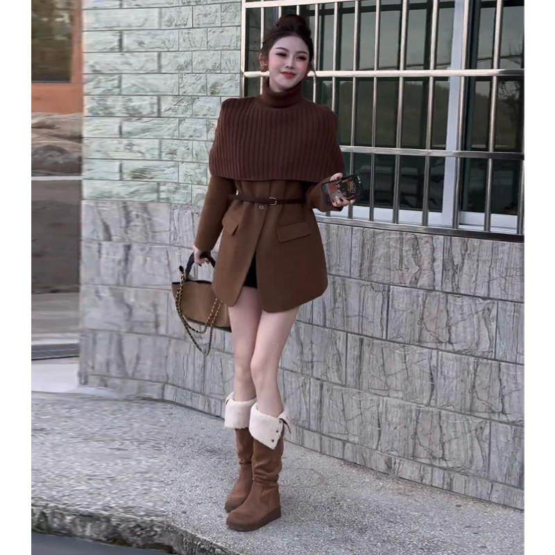 今年流行爆款毛呢外套女冬季2025新款设计感披肩斗缝呢子西装上衣,运动/瑜伽/健身/球迷用品,广场舞套装,淘宝优惠券,粉丝福利购,淘宝优惠卷