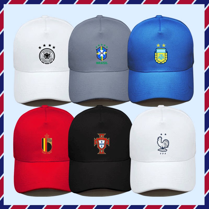 2022卡塔尔世界杯葡萄牙C罗法国德国巴西阿根廷梅西足球棒球帽子