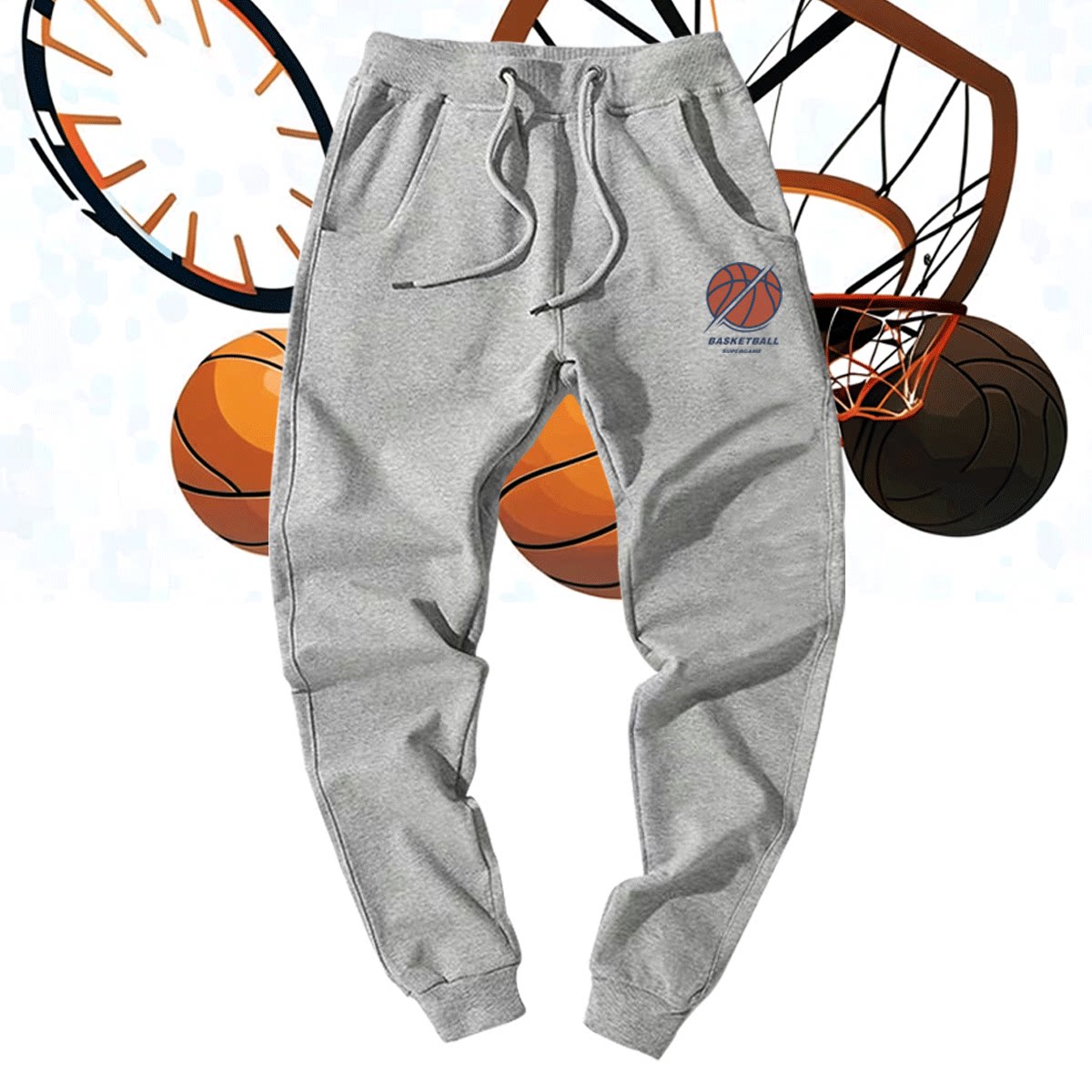 美式篮球复古运动男女情侣可定制同款休闲裤运动裤卫裤子秋冬长裤