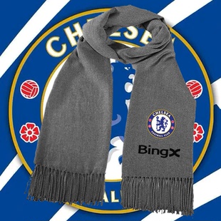 巴萨切尔西足球图案男女情侣同款可定制图案休闲披肩保暖围脖围巾