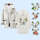 线条小狗马尔济斯Maltese情侣休闲男女可定制连帽保暖外套羽绒服