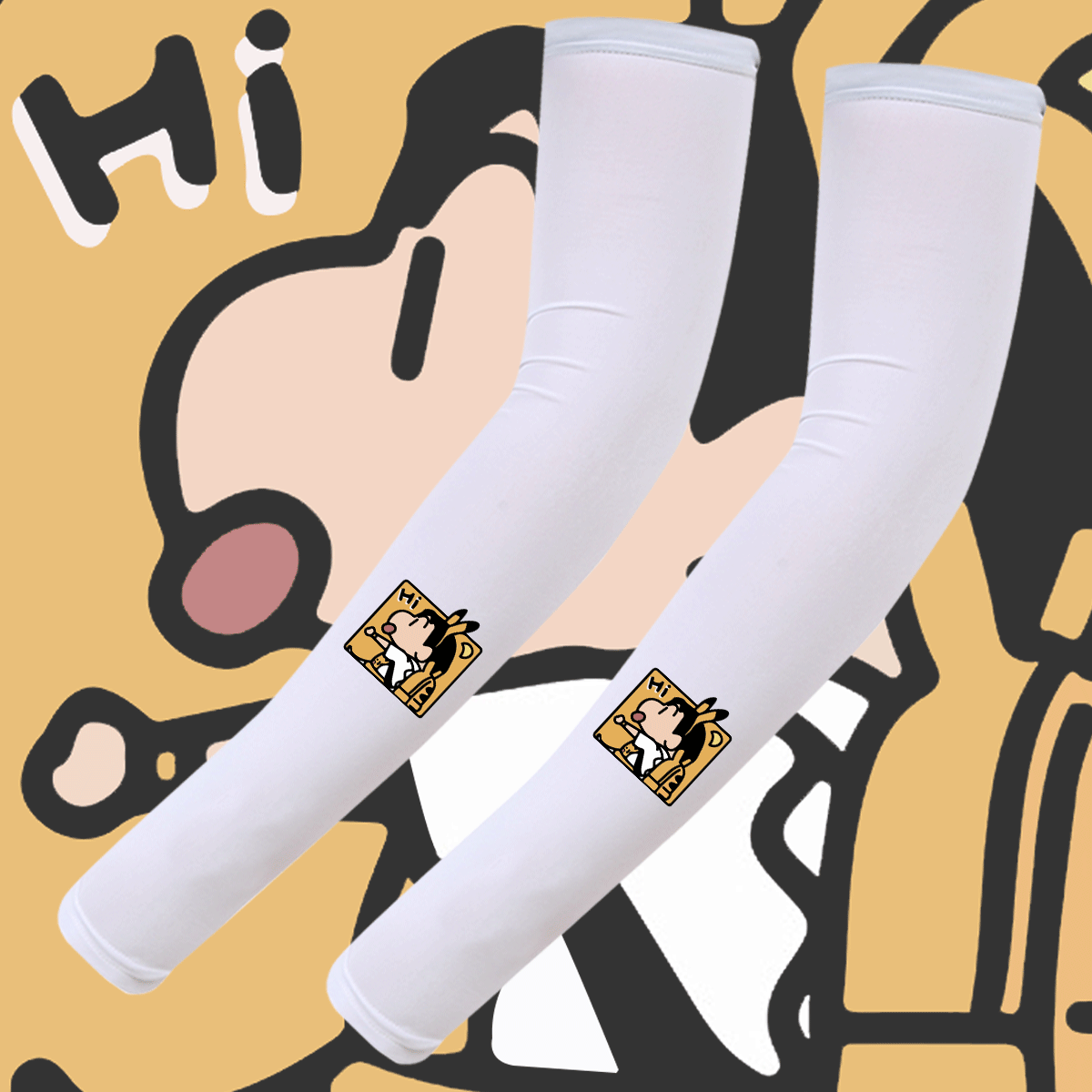 蜡笔小新男女联名野原葵周边夏日系卡通情侣学生ins防晒护臂冰袖