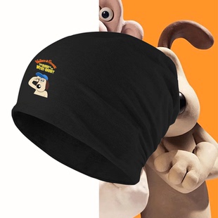 Wallace&Gromit掌门狗卡通运动男女情侣可定制堆堆帽头巾帽包头帽