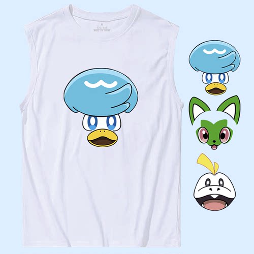 联名衣服男女无袖T恤衫夏坎肩